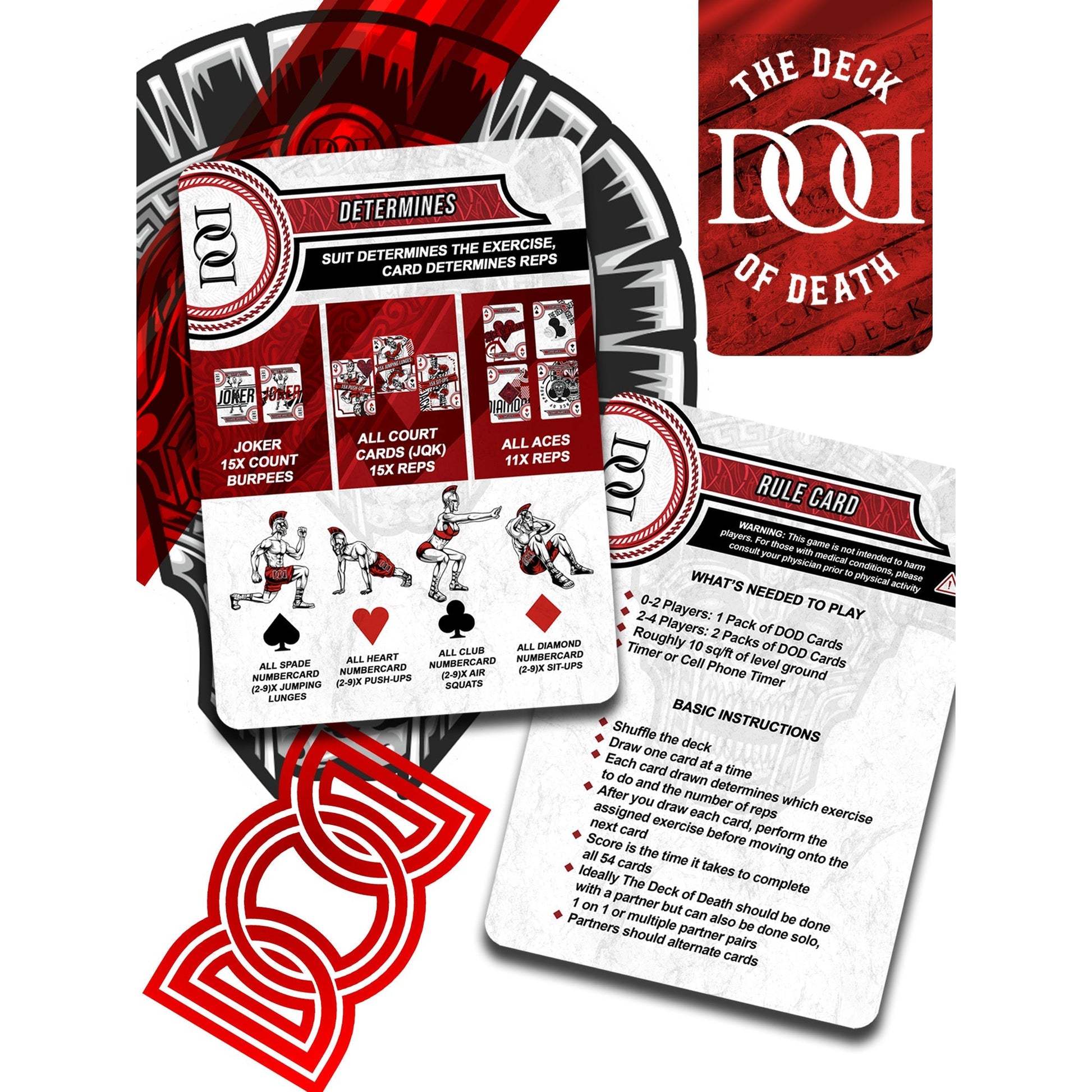 The Determines card and Rule card included with the deck
